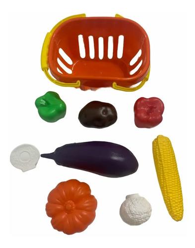 Canasta De Picnic Comiditas Verduras De Juguete C/accesorios 6