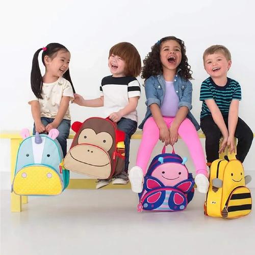 Mochila Jardín Infantil Escolar Reforzada Animal Tigre Leon Amarillo León 7
