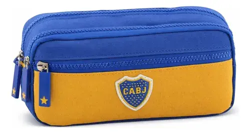 Cartuchera Boca Juniors Estuche Escolar Fútbol Licen Color Boca Escudo 1
