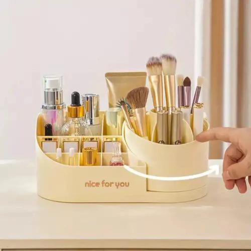 Organizador Maquillaje Porta Brochas Giratorio Cosmeticos 12