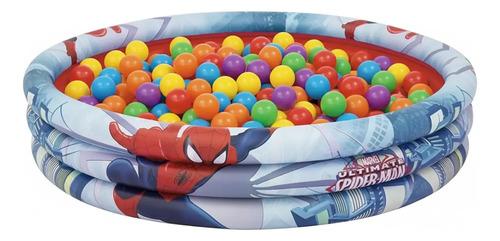 Pileta Pelotero Inflable Spiderman Para Bebes Niños 122cm 2