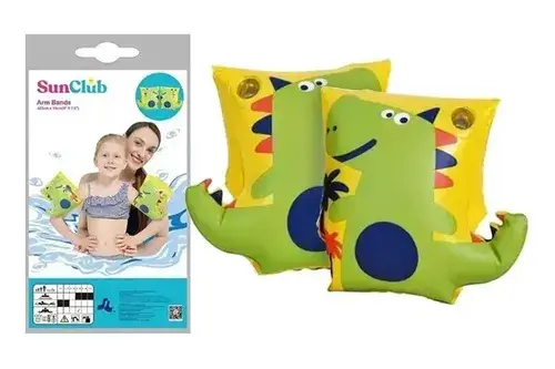 Brazaletes Inflables Sunclub Dinosaurio Salvavidas Niño Modelo 32132 Amarillo 2