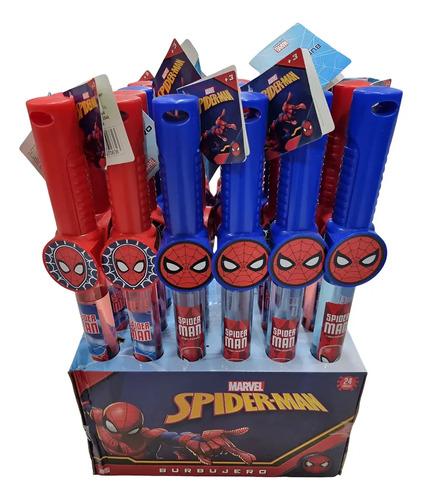 Burbujero Gigante Spiderman Hombre Araña 38cm Marvel Burbuja Azul Y Rojo 10
