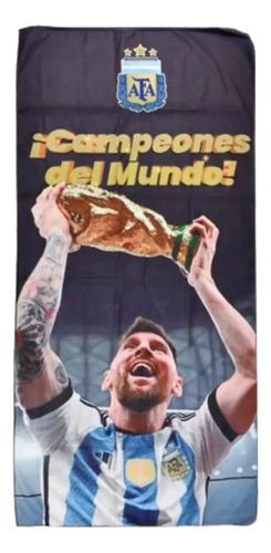 Toallon Secado Rapido Argentina Campeón 3 Estrella + Estuche 4