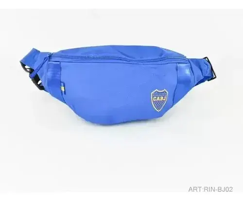 Riñonera Boca Azul Lisa Forrada Quemoda Con Licencia Azul Liso 2