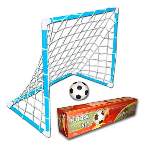 Set Arco De Futbol Con Pelota Y Red Patio Jardin 90 X 75 Cm Futbol