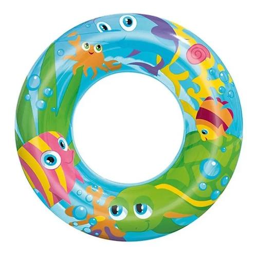 Salvavidas Aro Inflable Flotador Bichitos 56cm Pileta Playa Brillante 5