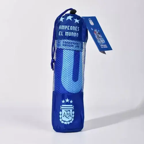 Toallon Secado Rapido Argentina Campeón 3 Estrella + Estuche Color Azul 1 Campeones Del Mundo 2
