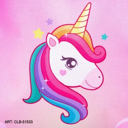 Combo Mochila + Cartuchera Escolar Unicornio Castillo Nena 3