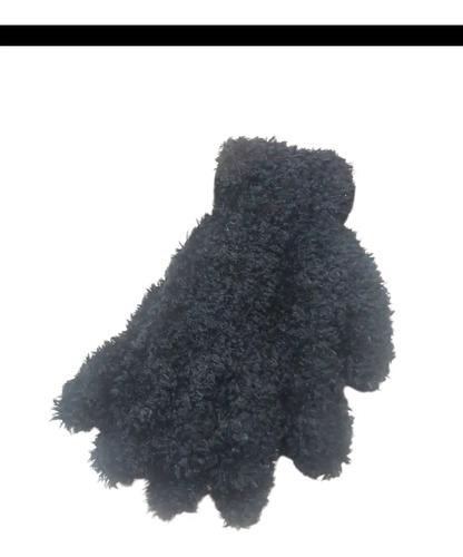 Guantes Abrigados Varios Diseños Infantiles Klub Mode Negro Unico Peludo 2