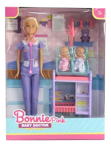 Muñeca Bonnie Pink Doctora Pediatra Con Accesorios