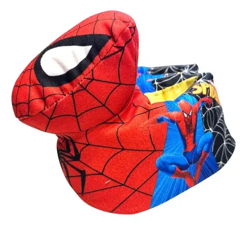 Pantuflas Spider Araña Chicos Infantiles Polar Dibujos Azul Y Rojo Spider Adaptable 25 Al 32 4
