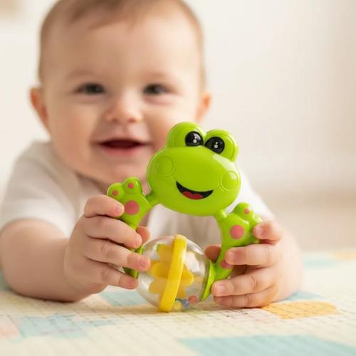 Sonajero Sonrisas Multisenorial Sapito Baby Gus Verde Lima Sapito 3