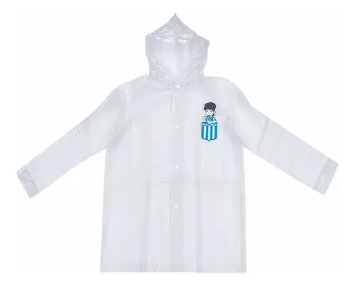 Piloto De Lluvia De Racing Con Capucha Infantil Impermeable Blanco 12 3