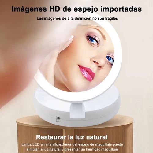 Espejo Maquillaje Taoduomi Redondo Con Luz Fría Recargable Doble Cara M512 5