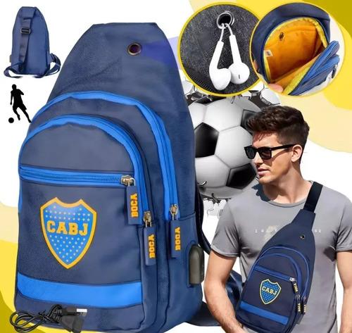 Bolso Morral Bandolera Riñonera Boca Juniors Reforzado Facha Boca Juniors Boca Clasico Azul 9