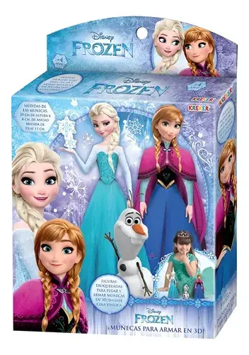 Set De Muñecas Para Armar Frozen Manualidades Elsa Anna Crea