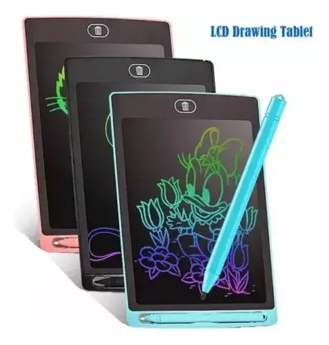 Pizarra Mágica Tablet Lcd 10 Pulgadas Escritura Dibuj Borra Color Rosa 2
