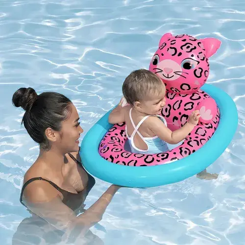 Asiento Flotador Para Bebe Inflable Animalitos C Pasa Pierna 2