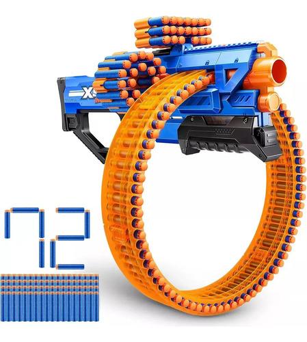 Ametralladora Arma Lanza Dardos Gigante 72 Dardos X-shot Mad Azul 9
