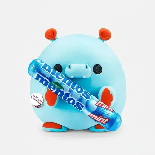 Peluche Zuru Snackles Animales Con Golosina O Snack De 35cm Hipopotamo Con Mentos 2