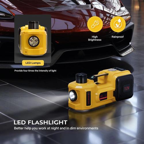 Gato Eléctrico Para Auto 3 En 1, 12v 5 Toneladas Portátil 5