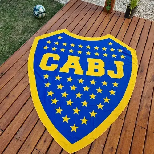 Toallon Boca Juniors Escudo Futbol Microfibra Playa Azul Boca 2