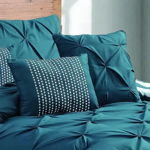 Juego De Ropa De Cama Geneva Home Fashion Verde Azulado Geométrico 4