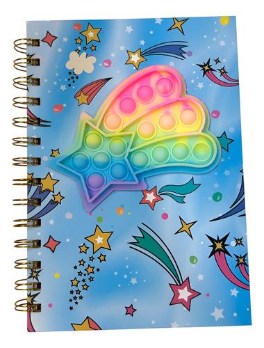 Cuaderno Rayado Pop It 60 Hojas Colorido Divertido Escolar 4