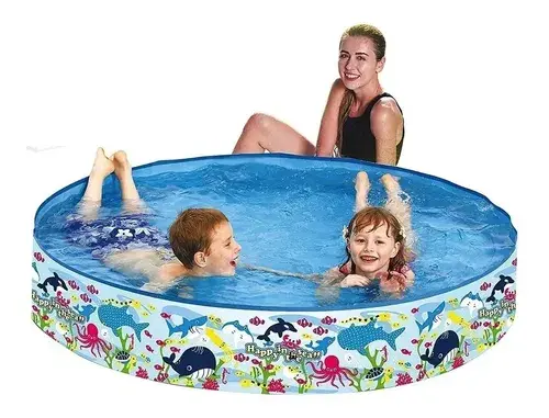 Pileta Pelotero Rigida Para Bebes Niños 125 Cm Agua Premium Peces 2