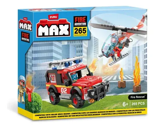 Bloques Zuru Max City Estación De Bomberos 265 Piezas Fire Rescue 8
