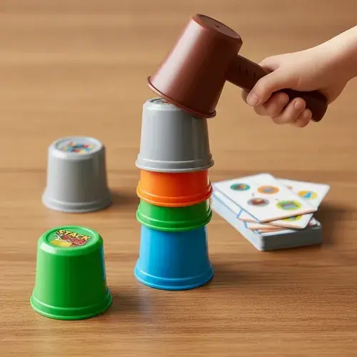 Juego De Mesa Cazando Topos Torre De Topos Kids Club Sebigus 3