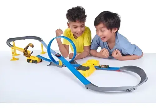 Pista De Juguete Metal Machines Construction Destruction Con Lanzador 4