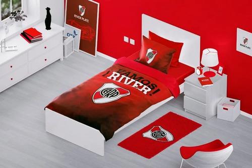 Juego De Sabana De Futbol River Plate Twin Size Licencia 13