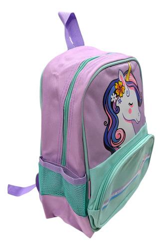 Mochila Infantil Jardin Unicornio Rosa Nena Escolar Colonia 6