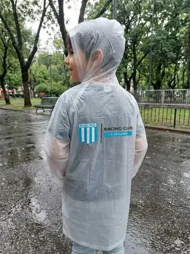 Piloto De Lluvia De Racing Con Capucha Infantil Impermeable Blanco 12 2
