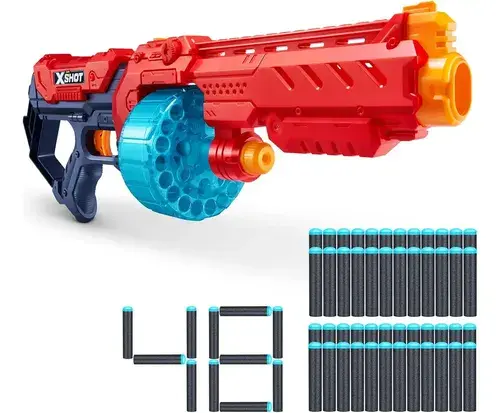 Lanzador De Dardos X-shot Turbo Fire, Con 48 Dardos Color Negro