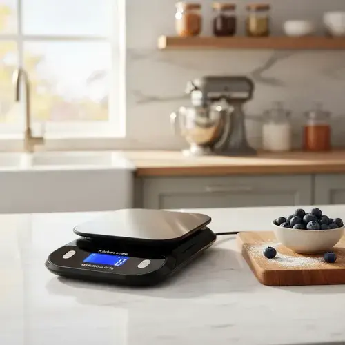 Balanza Cocina Parlante Runcar 5 Kg Acero Inoxidable Lcd Azul 5 Kg