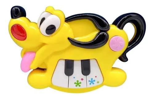 Piano Juguete Infantil Amarillo Poppi Baby Modelo 6748 Con Luz Perro 3