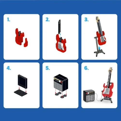 Bloques Max Para Armar Adorno Guitarra 159 Piezas Decoracion 159 Guitarra Amplificador 4