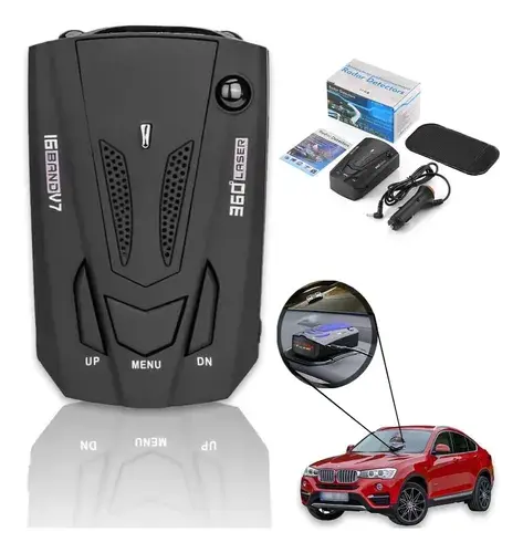 Detector Radar Gps Kf-premium V7 16 Bandas Para Auto Negro 2