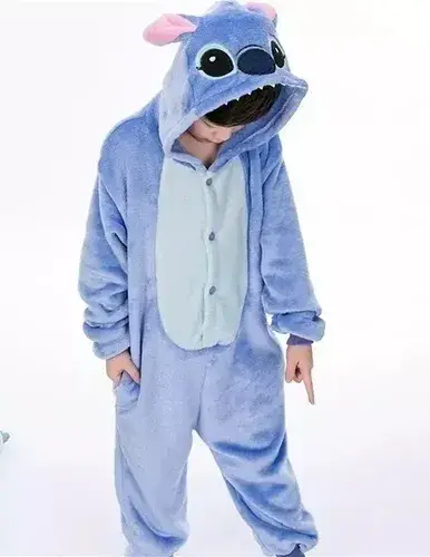 Pijama Stich Enterito Infantil Suave Disfraz Abrigad Premium 9