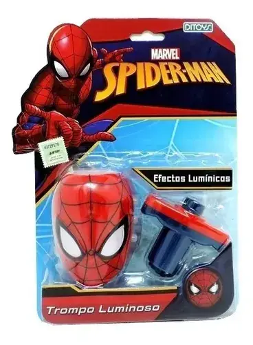 Spiderman Trompo Luminoso Hombre Araña Marvel Spidey Ditoys Rojo 3