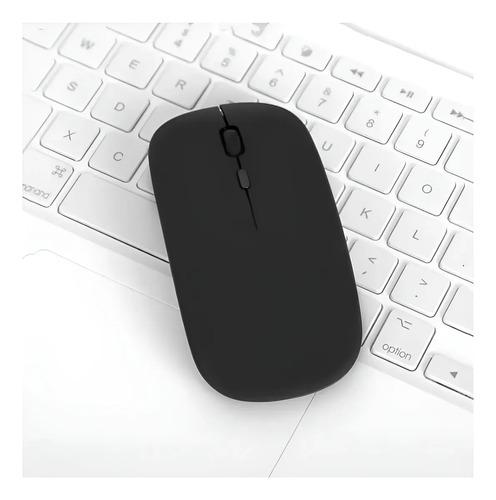 Mouse Inalámbrico Recargable Usb + Bluetooth 1200 Dpi 10 M Negro 3