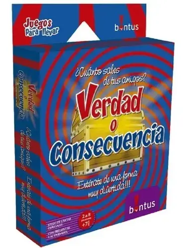 Verdad O Consecuencia Juego De Mesa Cartas Viaje Bontus