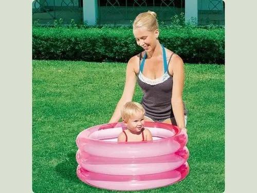 Pileta Inflable Redonda Bestway 51033 De 70cm X 30cm 43l Azul Bolsa 3