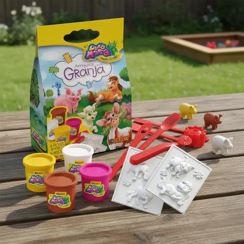 Juego De Masas Amiguitos De La Granja Animales Zoo Duravit 9