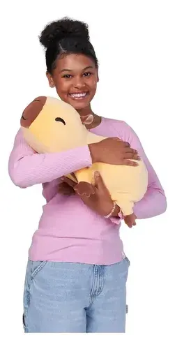 Peluche De Apego Hug A Lumps Mediano Para Abrazar Animales Carpincho 5