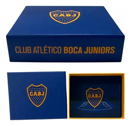 Billetera De Hombre Boca Juniors De Cuero Licencia Oficial 12