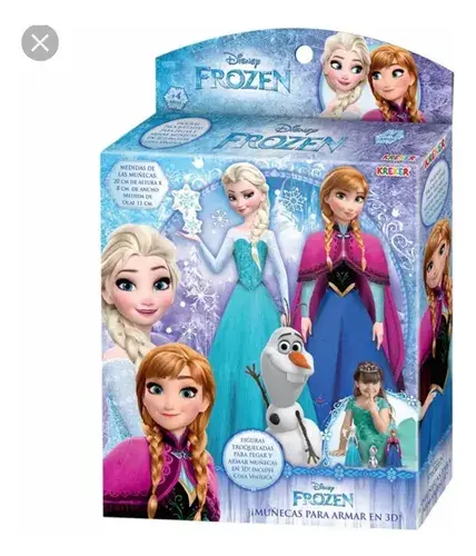 Set De Muñecas Para Armar Frozen Manualidades Elsa Anna Crea 3